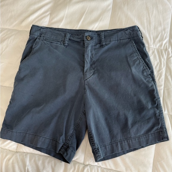American Eagle Outfitters Blue Flat Front Shorts - Size 32 - Picture 2 of 7